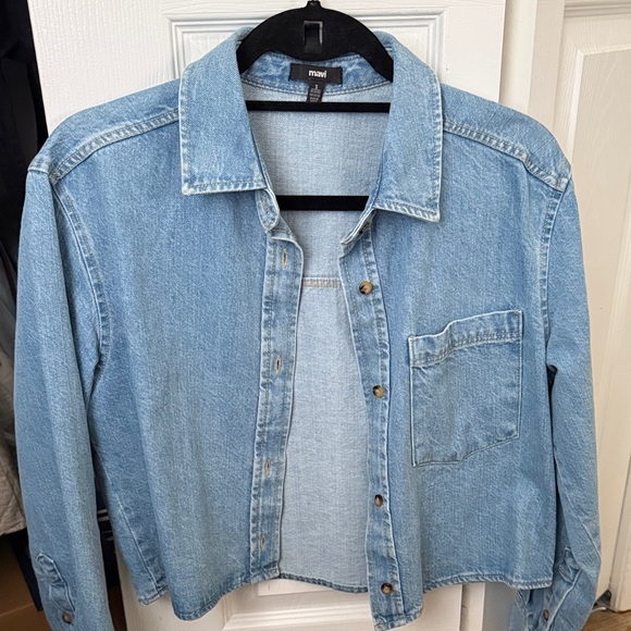 Mavi jeans cropped denim over shirt - Picture 1 of 4